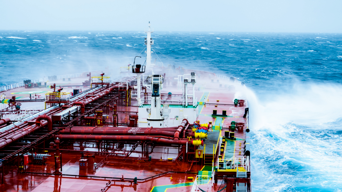 Oil Rig At Sea
