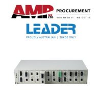 Media Converter Rack Housing Media Converters And AMP Procurement & Leader Systems Logos